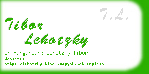 tibor lehotzky business card